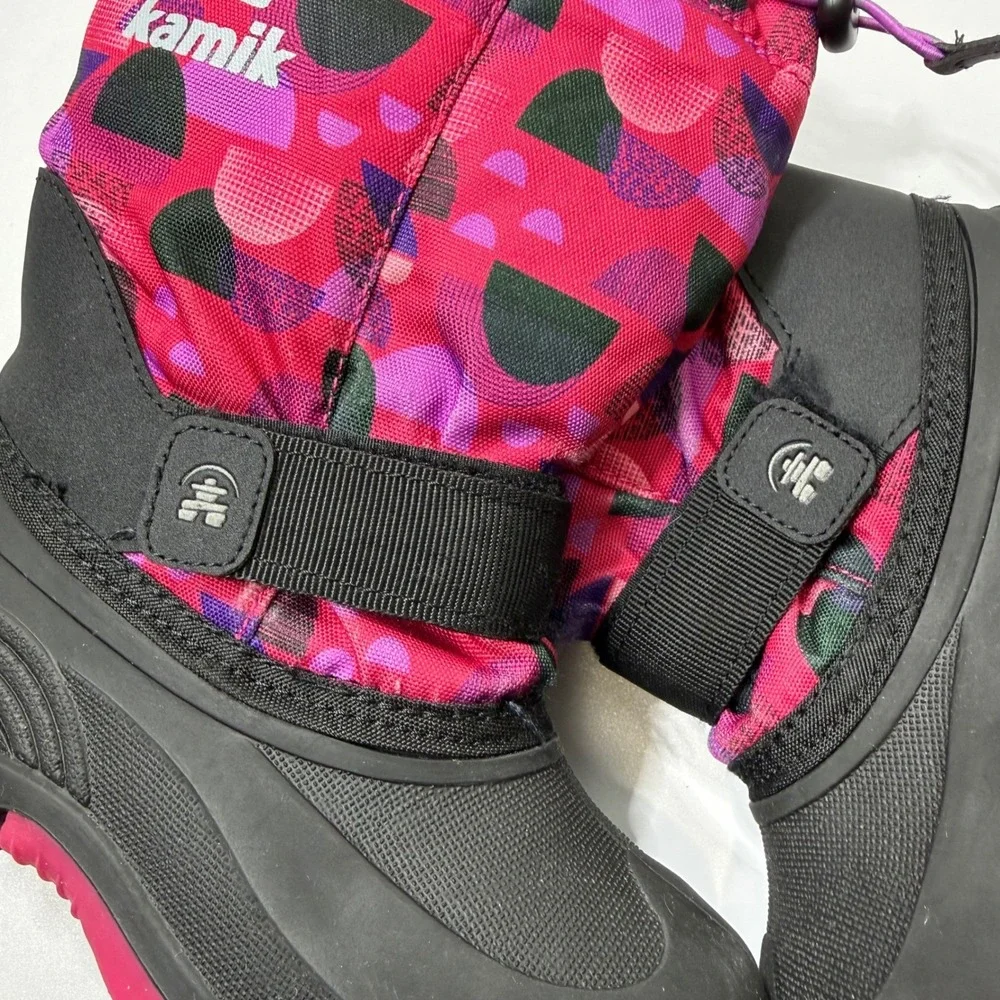 Kamik‎ Kids Insulated Waterproof Winter Boots Girls 1 Pink Print